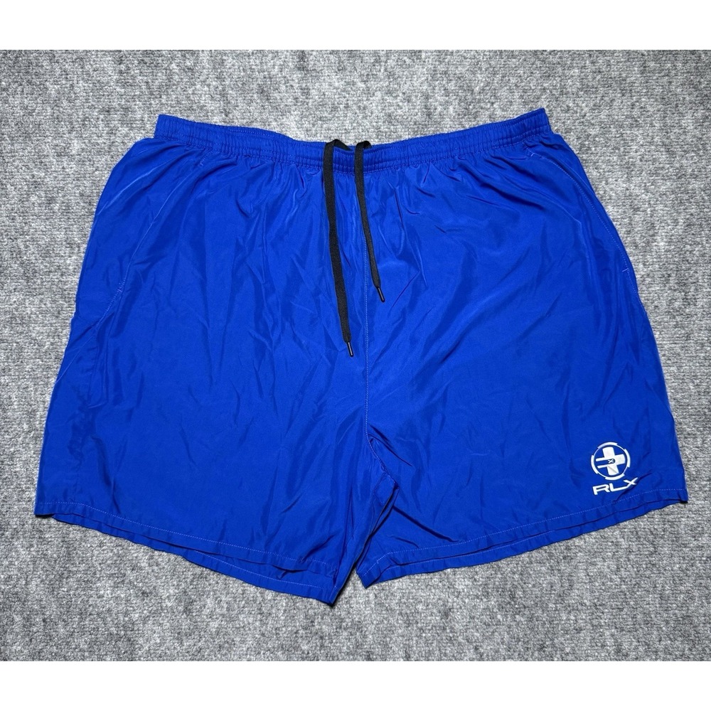 RLX Ralph Lauren Shorts Linedโ Stretch Performance Men 2XL Blue Gym Workout